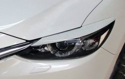 1 149 р. Реснички на фары Tuning-Sport (для диодной оптики) Mazda 6 GJ 1-ый рестайлинг седан (2015-2018) (Неокрашенные)  с доставкой в г. Калуга. Увеличить фотографию 1