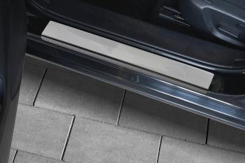 1 569 р. Накладки порожков салона Russtal  Mazda 6  GJ (2012-2015) (нержавейка зеркальная)  с доставкой в г. Калуга. Увеличить фотографию 2