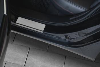 1 569 р. Накладки порожков салона Russtal  Mazda 6  GJ (2012-2015) (нержавейка зеркальная)  с доставкой в г. Калуга. Увеличить фотографию 3