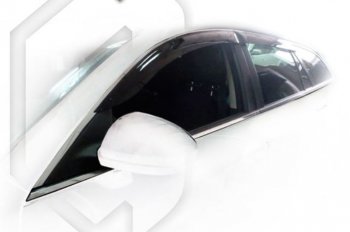 2 079 р. Дефлектор капота CA-Plastiс Mazda 6 GH дорестайлинг универсал (2007-2010) (Classic полупрозрачный, Без хром.молдинга)  с доставкой в г. Калуга. Увеличить фотографию 1