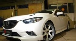 47 899 р. Капот пластиковый (с прорезаными жабрами) SkyActivSport MV-Tuning Mazda 6 GJ дорестайлинг седан (2012-2015) (Неокрашенный)  с доставкой в г. Калуга. Увеличить фотографию 7