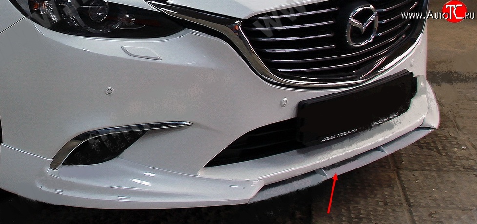 3 599 р. Спойлер переднего бампера SkyActivSport  Mazda 6  GJ (2015-2018) (Неокрашенная)  с доставкой в г. Калуга