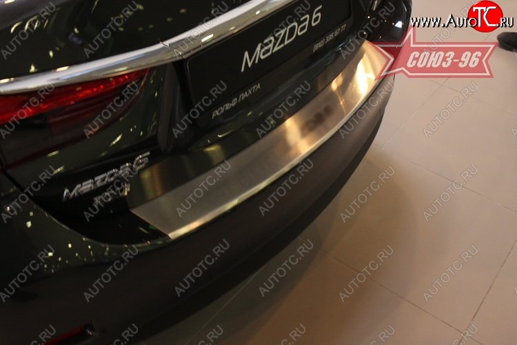 791 р. Накладка на задний бампер Souz-96 v1 Mazda 6 GJ 1-ый рестайлинг седан (2015-2018)  с доставкой в г. Калуга