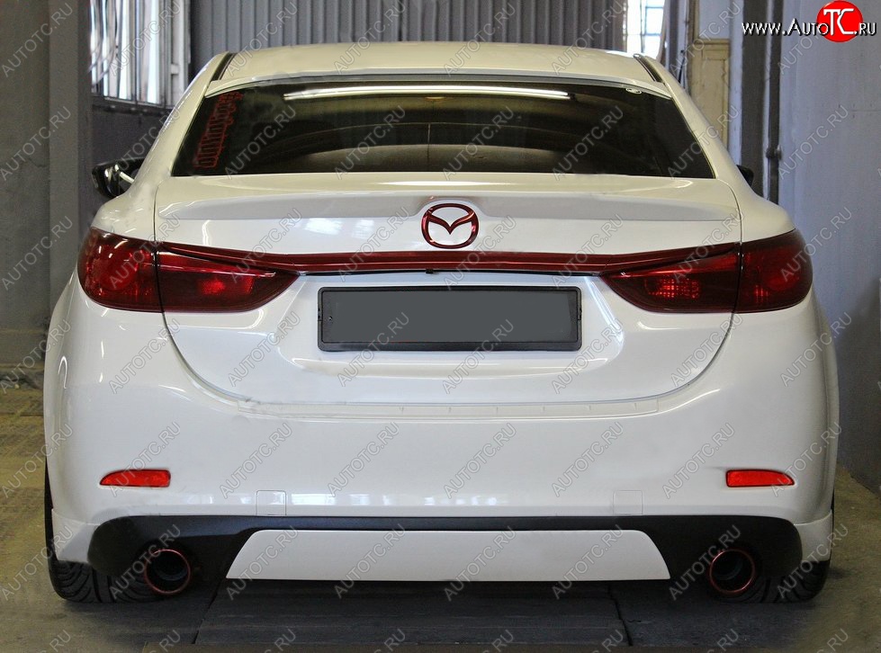10 899 р. Диффузор заднего бампера Sport v3  Mazda 6  GJ (2015-2018) (Неокрашенная)  с доставкой в г. Калуга