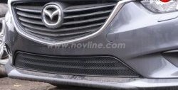 1 619 р. Сетка на бампер Novline Mazda 6 GJ дорестайлинг седан (2012-2015)  с доставкой в г. Калуга. Увеличить фотографию 1