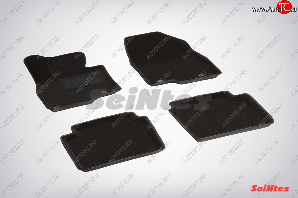 4 799 р. Износостойкие коврики в салон 3D MAZDA 6 13` черные (компл)  Mazda 6  GJ (2012-2018)  с доставкой в г. Калуга