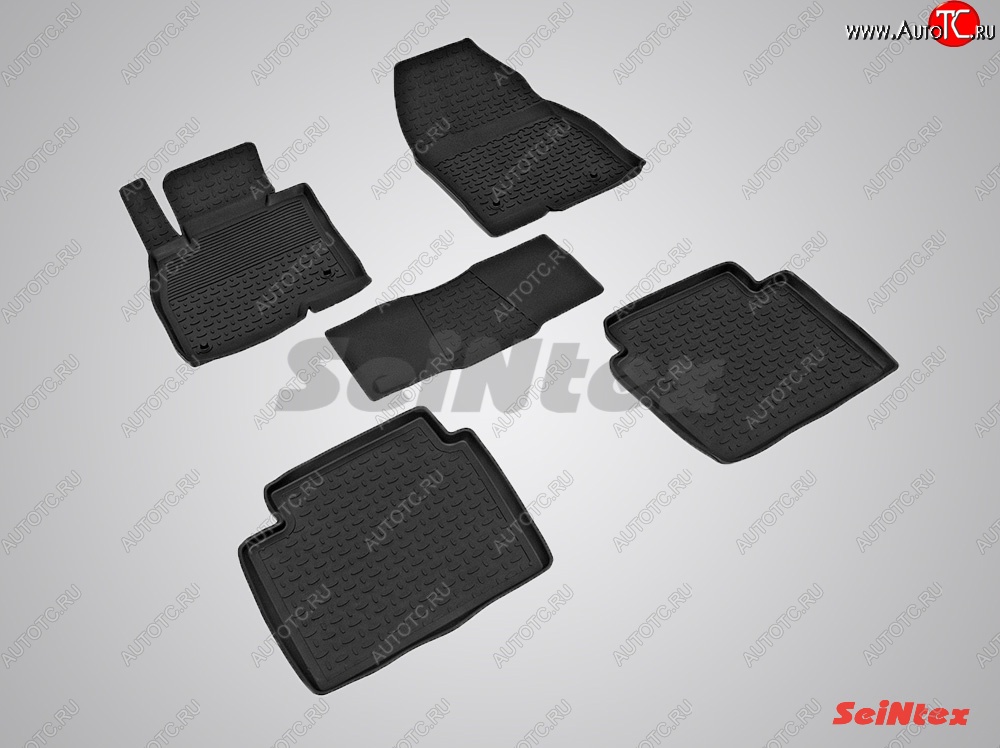 4 599 р. Износостойкие коврики в салон с высоким бортом SeiNtex Premium 4 шт. (резина)  Mazda 6  GJ (2012-2018)  с доставкой в г. Калуга