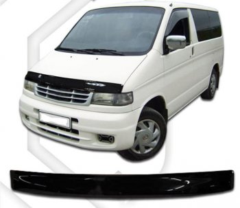 2 079 р. Дефлектор капота CA-Plastic  Mazda Bongo  Friendee (1995-2005) (Classic черный, Без надписи)  с доставкой в г. Калуга. Увеличить фотографию 1