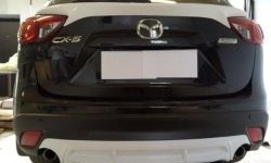4 149 р. Накладка на задний бампер СТ v2 v2 Mazda CX-5 KE дорестайлинг (2011-2014) (Неокрашенная)  с доставкой в г. Калуга. Увеличить фотографию 3