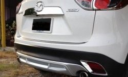 4 149 р. Накладка на задний бампер СТ v2 v2 Mazda CX-5 KE дорестайлинг (2011-2014) (Неокрашенная)  с доставкой в г. Калуга. Увеличить фотографию 1