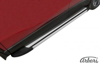 11 789 р. Порожки для ног Arbori Luxe Silver  Mazda CX-5  KE (2011-2017)  с доставкой в г. Калуга. Увеличить фотографию 1