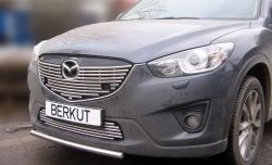 5 199 р. Декоративная вставка воздухозаборника Berkut (d16 мм) Mazda CX-5 KE рестайлинг (2015-2017)  с доставкой в г. Калуга. Увеличить фотографию 1