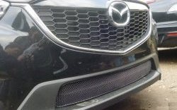 2 899 р. Сетка на бампер Novline Mazda CX-5 KE дорестайлинг (2011-2014)  с доставкой в г. Калуга. Увеличить фотографию 1