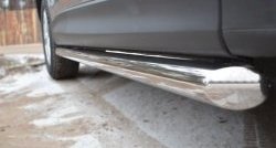 17 299 р. Защита порогов из круглой трубы диаметром 63 мм Russtal  Mazda CX-5  KE (2011-2017) (Защита порогов с со скосами на торцах (вариант 1))  с доставкой в г. Калуга. Увеличить фотографию 3