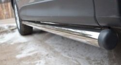 17 299 р. Защита порогов из круглой трубы диаметром 63 мм Russtal  Mazda CX-5  KE (2011-2017) (Защита порогов с со скосами на торцах (вариант 1))  с доставкой в г. Калуга. Увеличить фотографию 7
