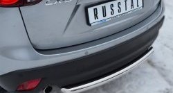 12 499 р. Одинарная защита заднего бампера из трубы диаметром 63 мм Russtal  Mazda CX-5  KE (2011-2017)  с доставкой в г. Калуга. Увеличить фотографию 3