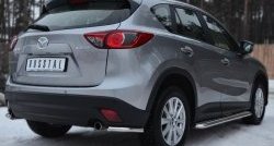 11 999 р. Защита заднего бампера (Ø63 мм уголки, нержавейка) Russtal  Mazda CX-5  KE (2011-2017)  с доставкой в г. Калуга. Увеличить фотографию 3