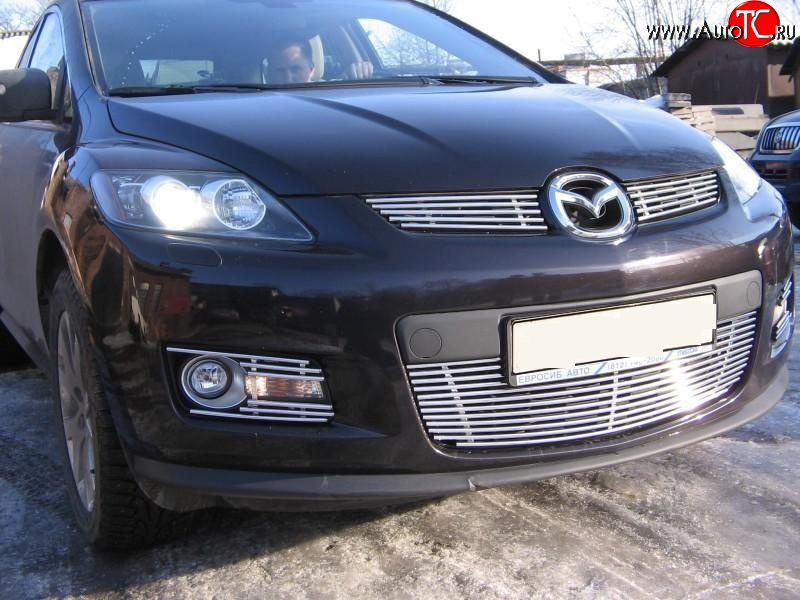 5 399 р. Декоративная вставка решетки радиатора Berkut Mazda CX-7 ER рестайлинг (2010-2012)  с доставкой в г. Калуга