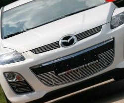 5 849 р. Декоративная вставка воздухозаборника Novline (d10 мм) Mazda CX-7 ER рестайлинг (2010-2012)  с доставкой в г. Калуга. Увеличить фотографию 2