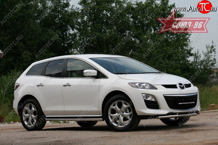 15 389 р. Защита переднего бампера двойная Souz-96 (d460/42)  Mazda CX-7  ER (2010-2012)  с доставкой в г. Калуга