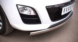 17 799 р. Защита переднего бампера (Ø75х42 мм, нержавейка) Russtal  Mazda CX-7  ER (2010-2012)  с доставкой в г. Калуга. Увеличить фотографию 2