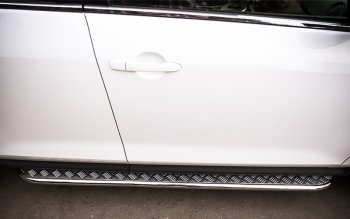 27 699 р. Широкая защита порогов с трубой диаметром 42 мм Russtal v3  Mazda CX-7  ER (2010-2012)  с доставкой в г. Калуга. Увеличить фотографию 2
