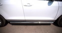 14 849 р. Защита порогов из круглой трубы диаметром 63 мм Russtal Mazda CX-7 ER рестайлинг (2010-2012) (Защита порогов с со скосами на торцах (вариант 1))  с доставкой в г. Калуга. Увеличить фотографию 3