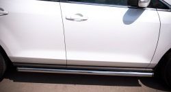 14 849 р. Защита порогов из круглой трубы диаметром 63 мм Russtal  Mazda CX-7  ER (2010-2012) (Защита порогов с со скосами на торцах (вариант 1))  с доставкой в г. Калуга. Увеличить фотографию 7