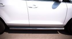 14 849 р. Защита порогов из круглой трубы диаметром 63 мм Russtal  Mazda CX-7  ER (2010-2012) (Защита порогов с со скосами на торцах (вариант 1))  с доставкой в г. Калуга. Увеличить фотографию 11
