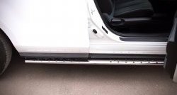 20 749 р. Защита порогов с круглыми вставками для ног из овальной трубы диаметром 75x42 мм Russtal  Mazda CX-7  ER (2010-2012)  с доставкой в г. Калуга. Увеличить фотографию 3