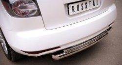 19 699 р. Защита заднего бампера (Ø76 и 42 мм, нержавейка) Russtal  Mazda CX-7  ER (2010-2012)  с доставкой в г. Калуга. Увеличить фотографию 2