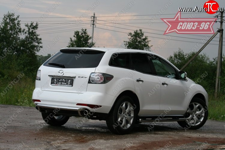 12 059 р. Защита заднего бампера Souz-96 (d60) Mazda CX-7 ER рестайлинг (2010-2012)  с доставкой в г. Калуга