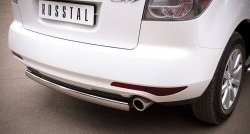 18 549 р. Защита заднего бампера (Ø75x42 мм, нержавейка) Russtal  Mazda CX-7  ER (2010-2012)  с доставкой в г. Калуга. Увеличить фотографию 3