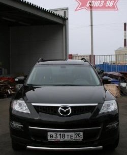 2 384 р. Защита переднего бампера одинарная Souz-96 (d60) Mazda CX-9 TB дорестайлинг (2007-2009)  с доставкой в г. Калуга. Увеличить фотографию 2