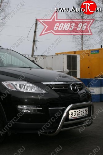 13 409 р. Защита переднего бампера (дорестайлинг) Souz-96 (d60) Mazda CX-9 TB дорестайлинг (2007-2009)  с доставкой в г. Калуга