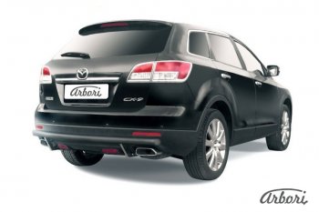 Защита заднего бампера Arbori (черная, 1 труба d57 mm). Mazda CX-9 TB дорестайлинг (2007-2009)