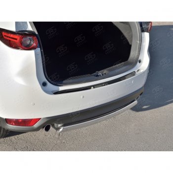 1 749 р. Накладка на задний бампер Russtal (лист)  Mazda CX-5  KF (2016-2024)  с доставкой в г. Калуга. Увеличить фотографию 2
