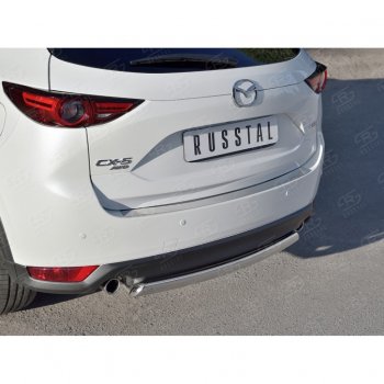 1 749 р. Накладка на задний бампер Russtal (лист)  Mazda CX-5  KF (2016-2024)  с доставкой в г. Калуга. Увеличить фотографию 3