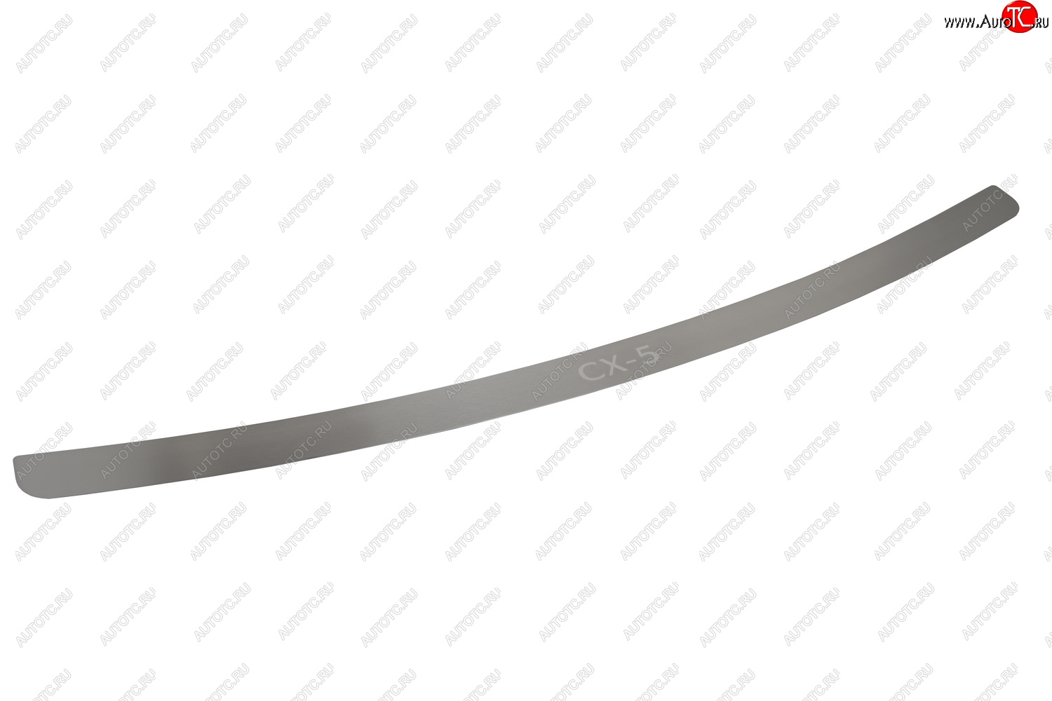 779 р. Накладка защитная на задний бампер Arbori (нерж. сталь сатинированная с логотипом)  Mazda CX-5  KF (2016-2024)  с доставкой в г. Калуга