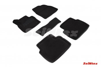 4 799 р. Комплект 3D ковриков в салон (ворсовые / чёрные) Seintex  Mazda CX-5  KF (2016-2024)  с доставкой в г. Калуга. Увеличить фотографию 1