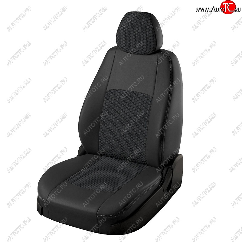 6 199 р. Чехлы для сидений Lord Autofashion Турин (экокожа, жаккард) Mazda CX-5 KF (2016-2025) (Чёрный, вставка жаккард Вега)  с доставкой в г. Калуга