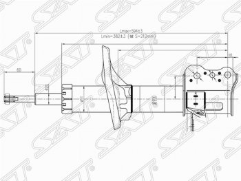 2 979 р. Правый амортизатор задний SAT  Mazda 323/Familia  седан - Premacy  с доставкой в г. Калуга. Увеличить фотографию 1