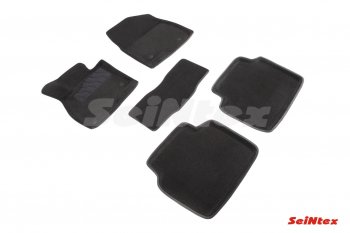 4 799 р. Комплект ворсовых ковриков в салон Seintex (3D)  Mazda 6  GJ (2012-2024) (Черный)  с доставкой в г. Калуга. Увеличить фотографию 3