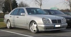 4 499 р. Комплект порогов AMG E45 Mercedes-Benz E-Class W210 дорестайлинг седан (1996-1999) (Неокрашенные)  с доставкой в г. Калуга. Увеличить фотографию 4