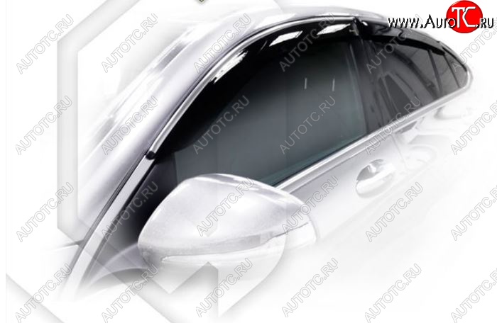 2 099 р. Дефлектора окон CA-Plastiс Mercedes-Benz GLC class C253 (2016-2024) (Classic полупрозрачный, Без хром молдингов)  с доставкой в г. Калуга