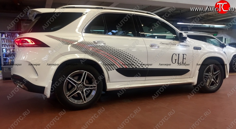 17 999 р. Брызговики AMG АВТОКРАТ (стеклопластик)  Mercedes-Benz GLE class  W167 (2018-2024) (Комплект, Неокрашенные)  с доставкой в г. Калуга