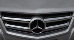 Хромированые накладки решетки радиатора СТ Mercedes-Benz GLK class X204 рестайлинг (2012-2015)