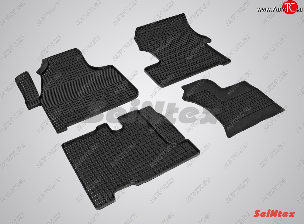 4 299 р. Износостойкие коврики в салон с рисунком Сетка SeiNtex Premium 4 шт. (резина) Mercedes-Benz Sprinter W906 (2006-2013)  с доставкой в г. Калуга