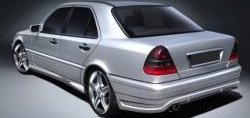 5 499 р. Пороги накладки CT Mercedes-Benz C-Class W202 дорестайлинг седан (1993-1997) (Неокрашенные)  с доставкой в г. Калуга. Увеличить фотографию 1