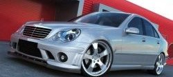 9 049 р. Пороги накладки AMG Style Mercedes-Benz C-Class W203 дорестайлинг седан (2000-2004) (Неокрашенные)  с доставкой в г. Калуга. Увеличить фотографию 3